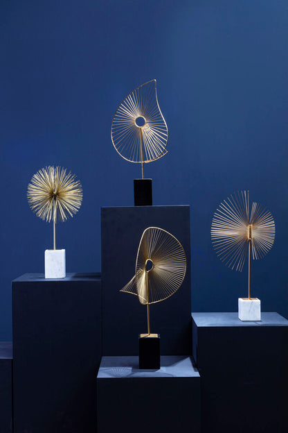 Mirano Gold Finish Spiral Sculpture - Image 6