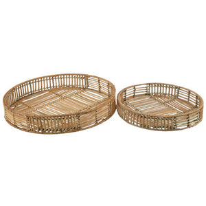 Batu Set Of 2 Natural Rattan trays