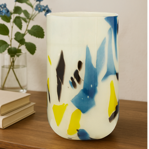 Carra Abstract Design Small Glass Vase