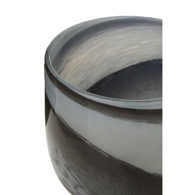 Carra Grey and Black Glass Planter - Image 6