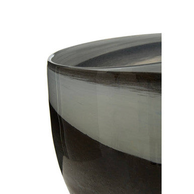 Carra Grey and Black Glass Planter - Image 7