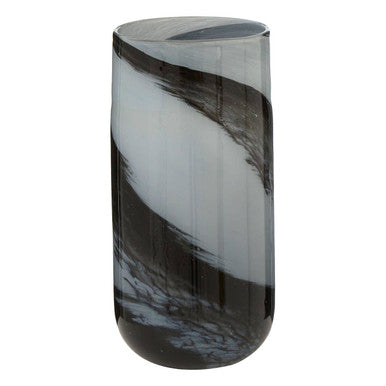 Carra Large Grey And Black Brushstroke Vase