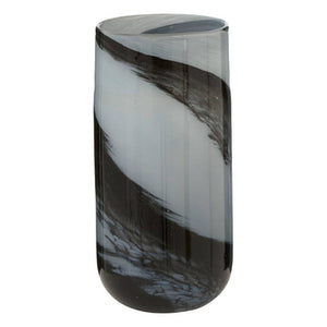 Carra Large Grey And Black Brushstroke Vase
