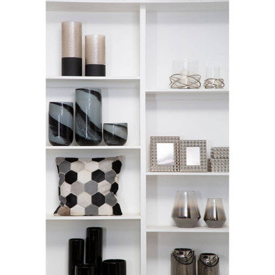 Carra Large Grey And Black Brushstroke Vase - Image 4