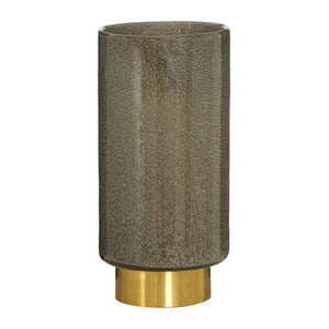 Cleo Large Grey And Gold Vase