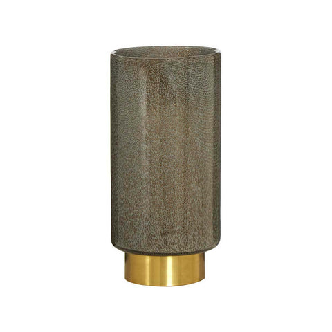Cleo Large Grey and Gold Vase