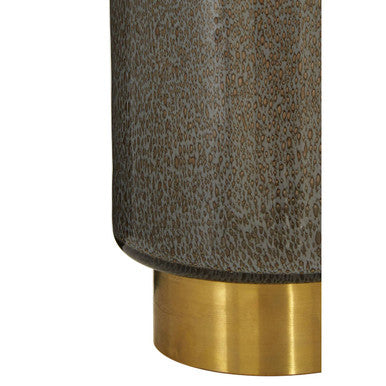 Cleo Large Grey And Gold Vase