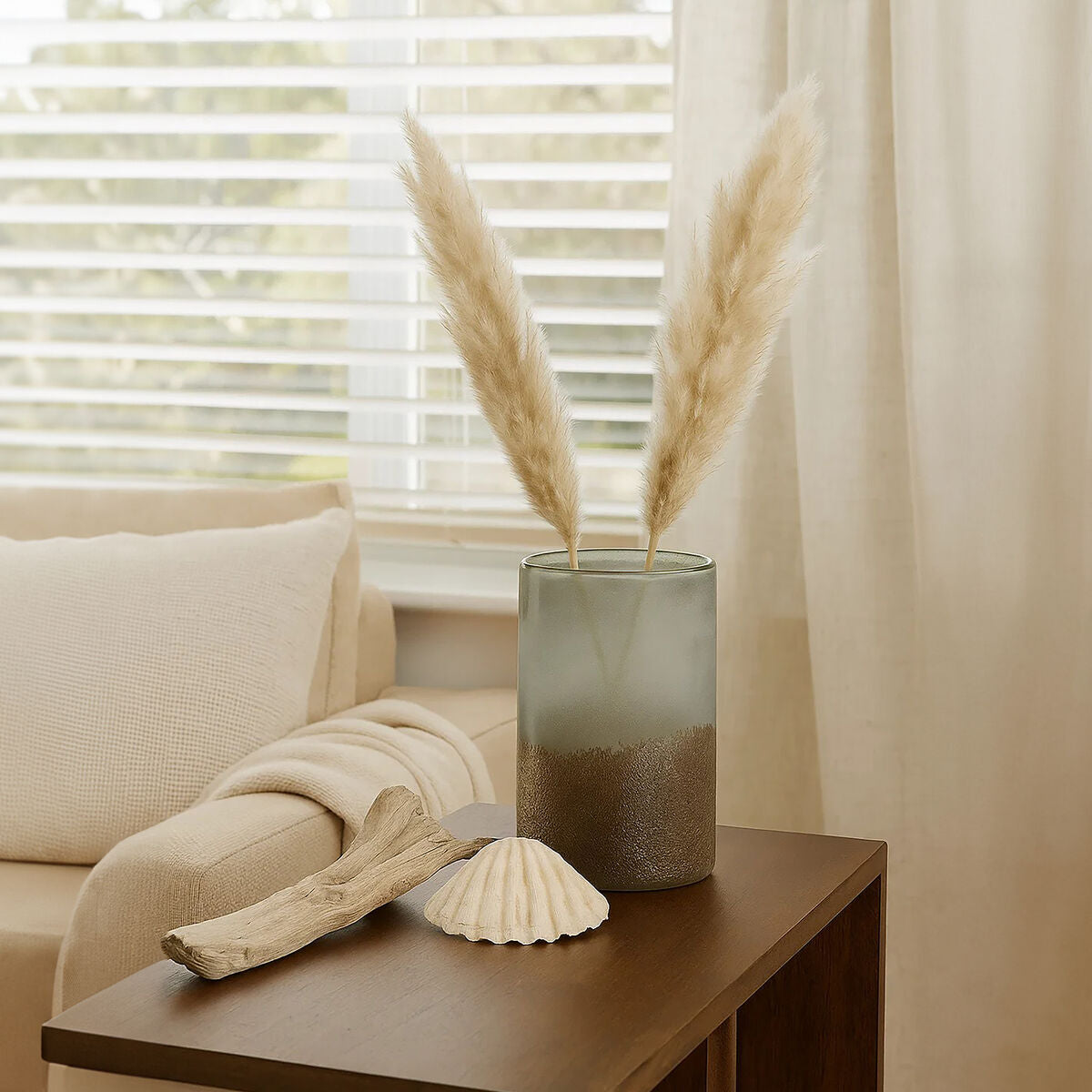 Chiara Medium Grey Sand Effect Vase