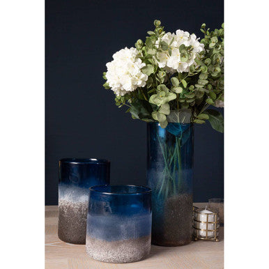 Chiara Medium Blue Sand Effect Vase