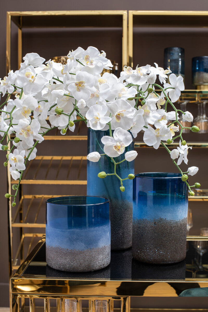 Chiara Large Blue Sand Effect Vase - Image 4