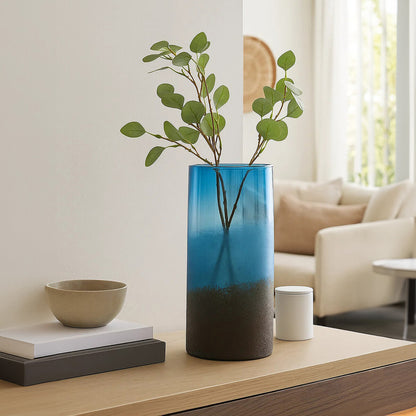 Chiara Large Blue Sand Effect Vase
