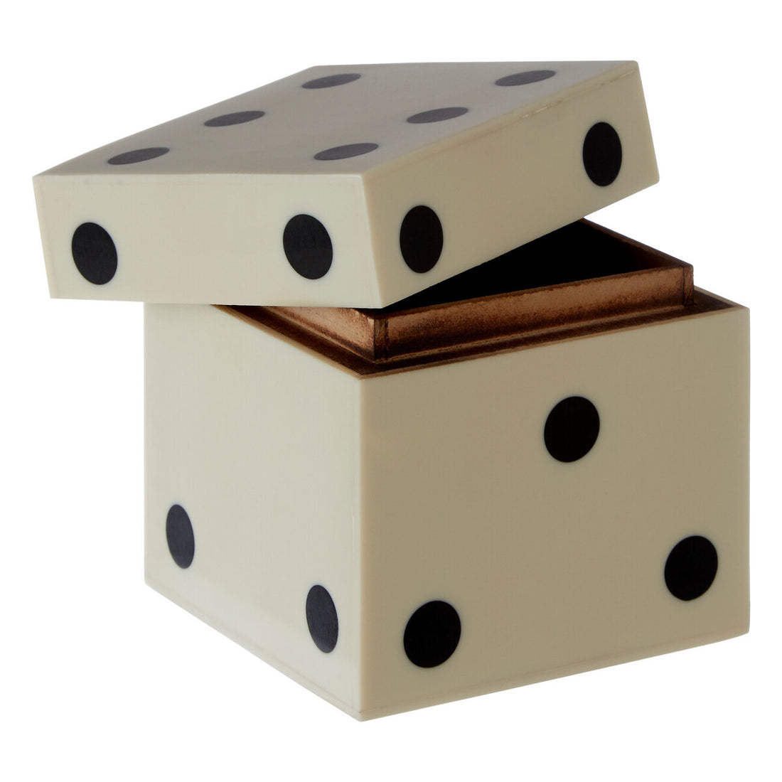 Churchill Games White and Black Dice Box with 5 Dice - Image 4
