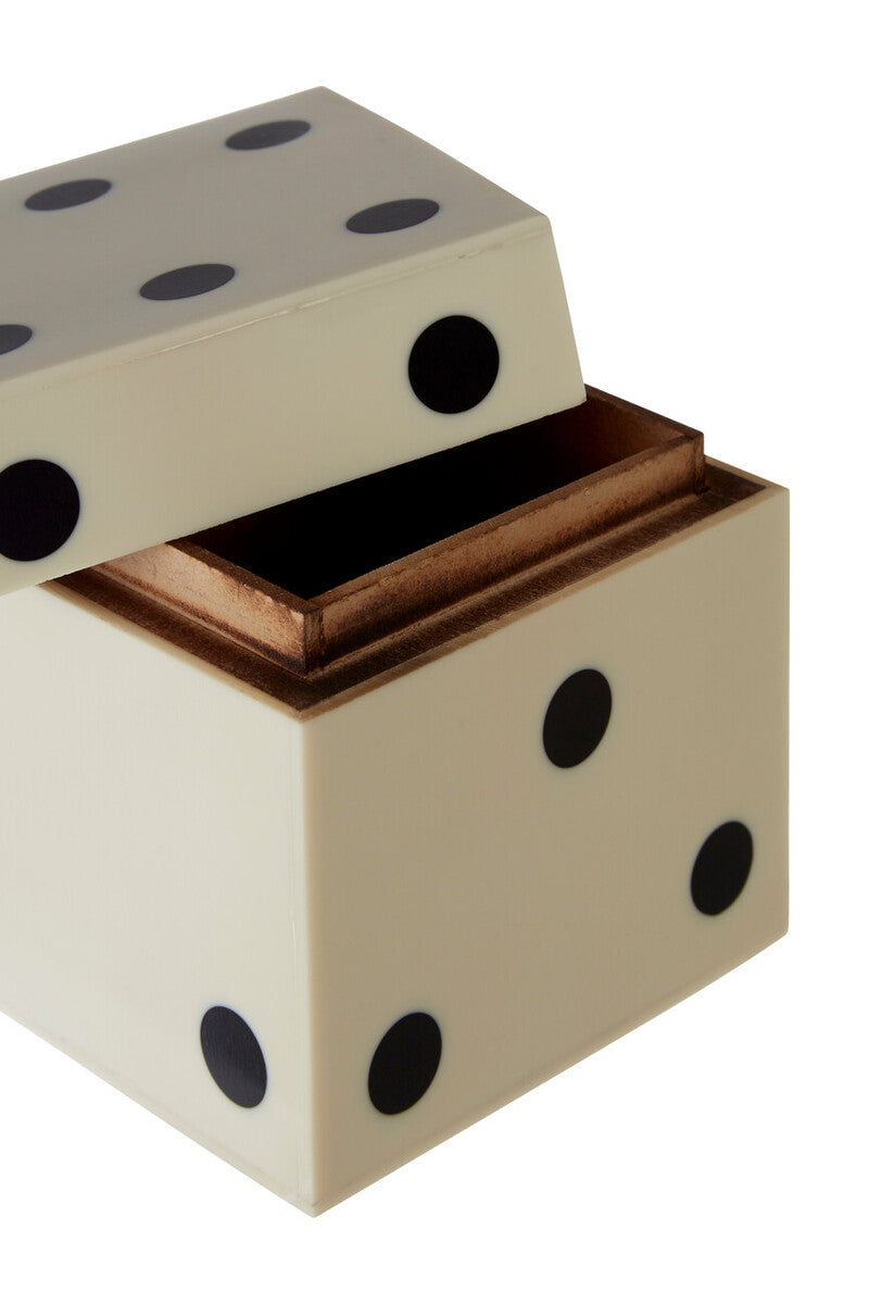 Churchill Games White and Black Dice Box with 5 Dice - Image 7