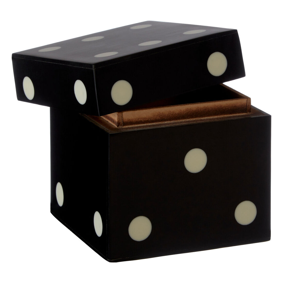 Churchill Games Black And White Dice Box With 5 Dice - Image 4