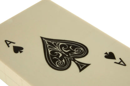 Churchill Games Cream Two Section Card Box with Playing Cards