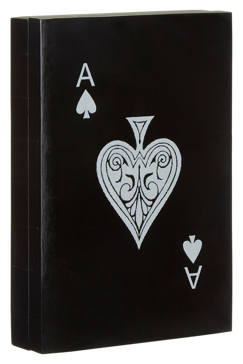 Churchill Games Black And White Double Card Box With Playing Cards
