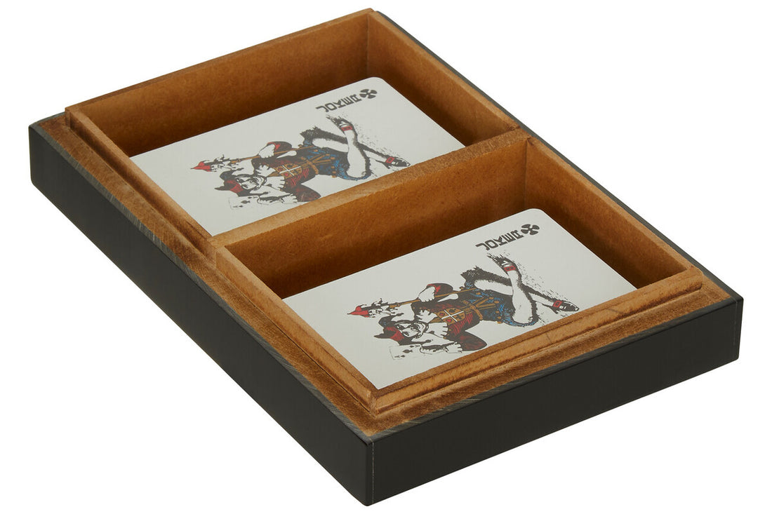 Churchill Games Black And White Double Card Box With Playing Cards - Image 4