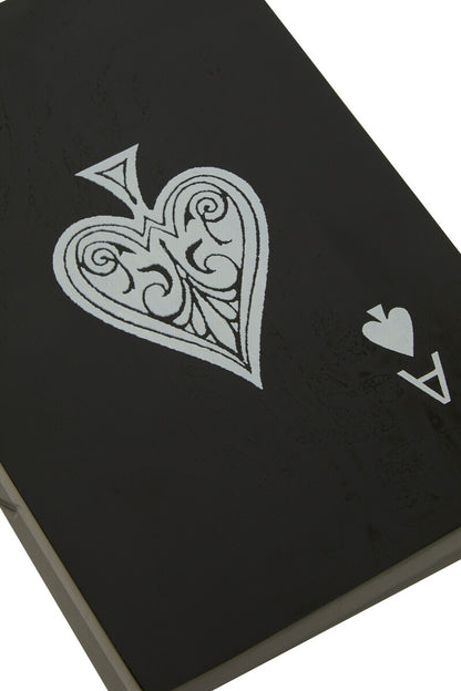 Churchill Games Black And White Double Card Box With Playing Cards