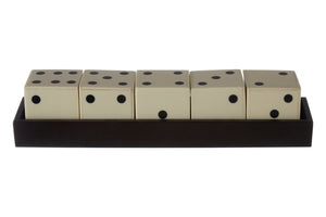 White and Black 5 Dice Set | Churchill Games