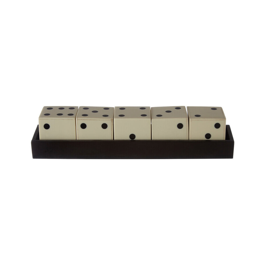 Churchill Games White and Black 5 Dice Set