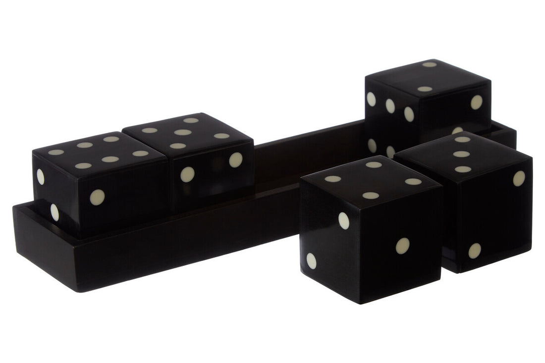 Churchill Games Black And White 5 Dice Set - Image 4
