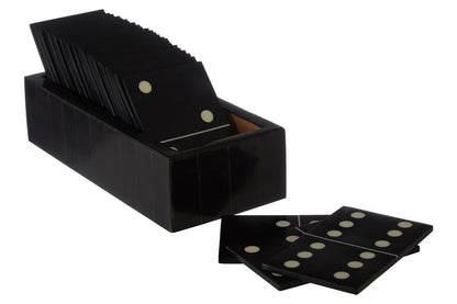 Churchill Games Black Domino Set With Black Dominoes