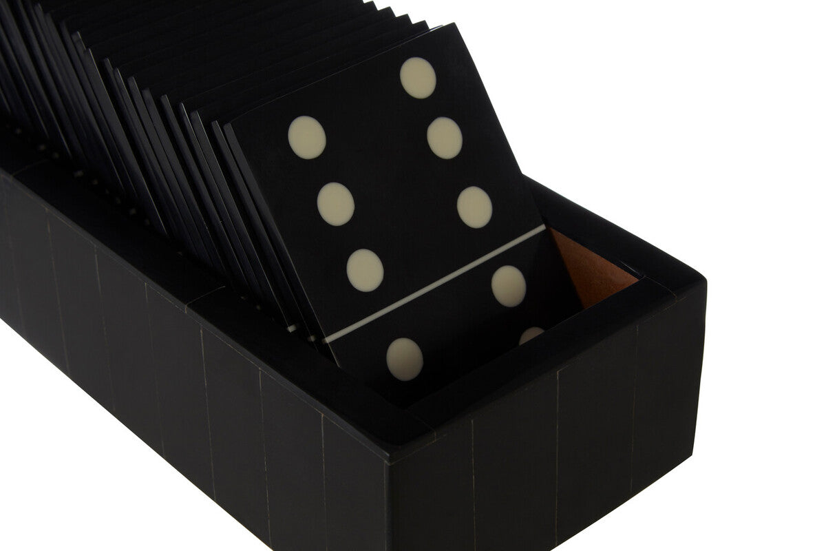 Churchill Games Black Domino Set With Black Dominoes