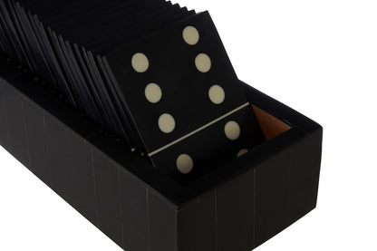 Churchill Games Black Domino Set With Black Dominoes