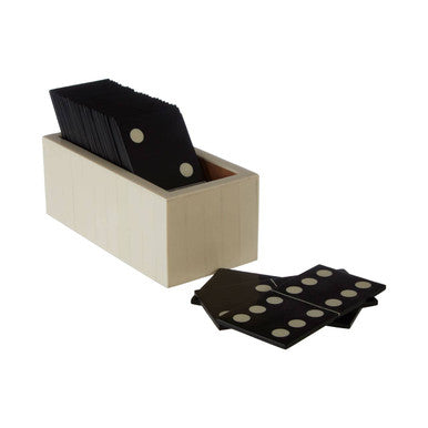 Churchill Games Domino Set White with Black Dominoes