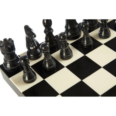 Churchill Games Black And White Foldable Chess Set