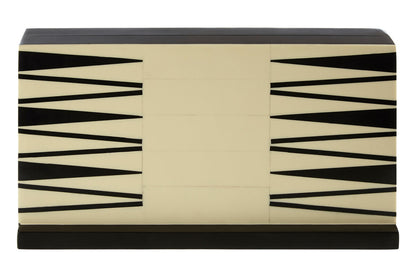 Churchill Games Black And White Foldable Backgammon Set