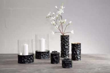 Akola Large Trinket Box In Black And Gold