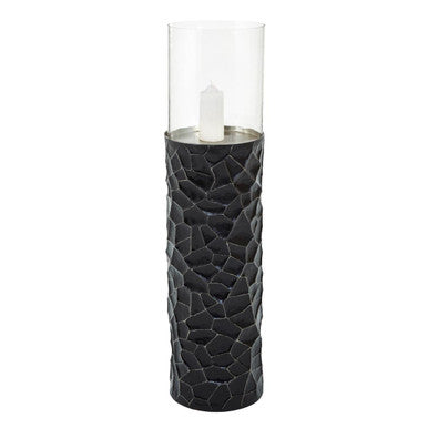 Akola Large Floor Standing Hurricane Candle Holder In Black