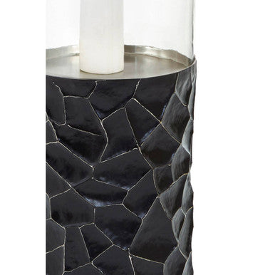Akola Large Floor Standing Hurricane Candle Holder In Black