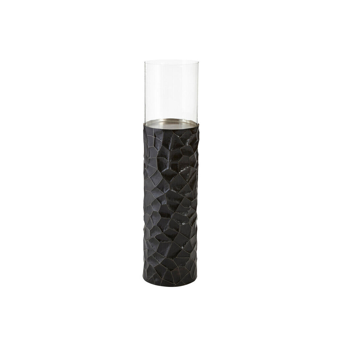 Akola Small Floor Standing Hurricane Candle Holder in Black