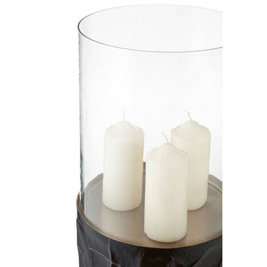 Akola Small Floor Standing Hurricane Candle Holder In Black