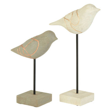 Vena Set Of Two Bird Sculptures