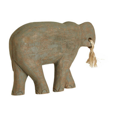 Fidra Mango Wood Elephant Sculpture