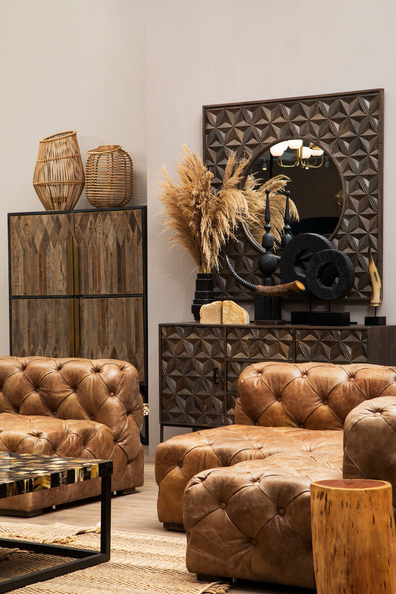 Kaga Black Earthenware Vase