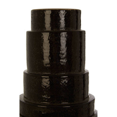 Kaga Black Earthenware Vase - Image 13