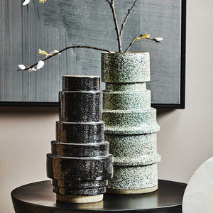 Grey Speckled Earthenware Vase | Kaga