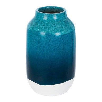 Domo Blue And White Earthenware Vase
