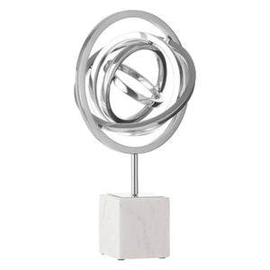 Mirano Silver Finish Spiral Sculpture