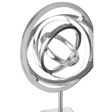 Mirano Silver Finish Spiral Sculpture - Image 4