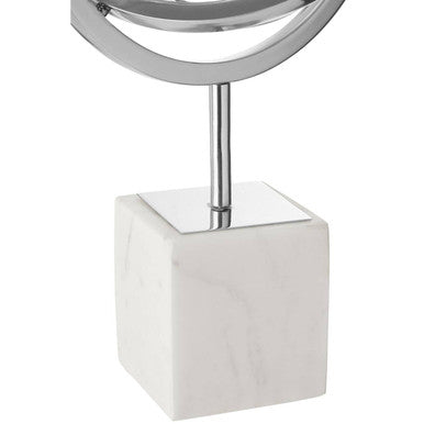 Mirano Silver Finish Spiral Sculpture - Image 5