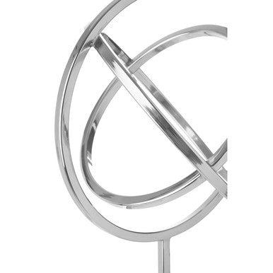 Mirano Silver Finish Spiral Sculpture with Marble Base - Image 4