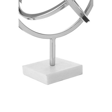 Mirano Silver Finish Spiral Sculpture with Marble Base - Image 5