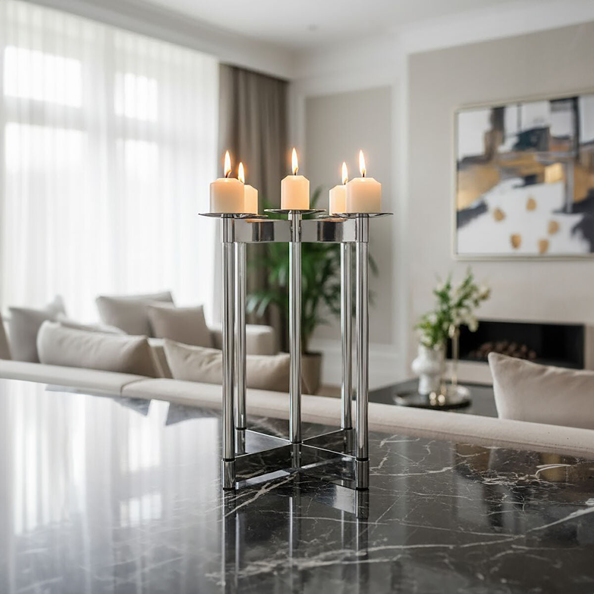 Lucita Silver Candelabra - Image 2