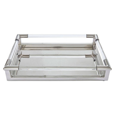 Lucita Silver Finish Tray