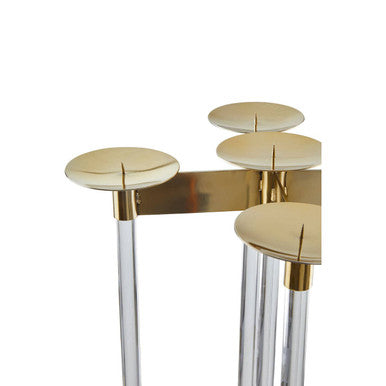 Lucita Gold Finish Candelabra.